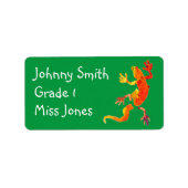 Le gecko lézard reptile étiquettes (Devant)