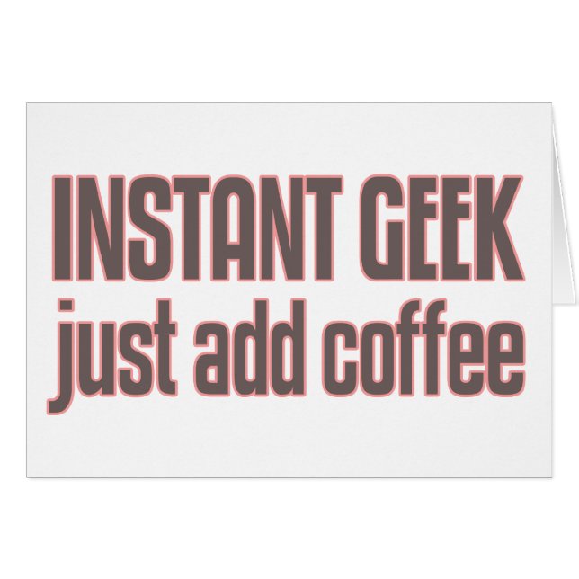 Le geek instantané ajoutent juste le café (Devant horizontal)