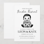 Le genre citrouille révèle des invitations (Devant / Derrière)