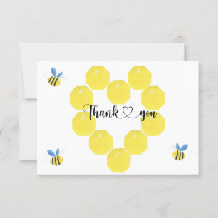 Le genre d'abeilles révèle la carte de remerciemen