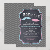 Le genre indiquent des invitations de baby shower (Devant / Derrière)