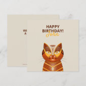 Le Geocat - Une jolie Carte d'Anniversaire (Devant / Derrière)