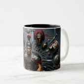 Le gladiateur romain Valor Knolling Mug (Devant droit)