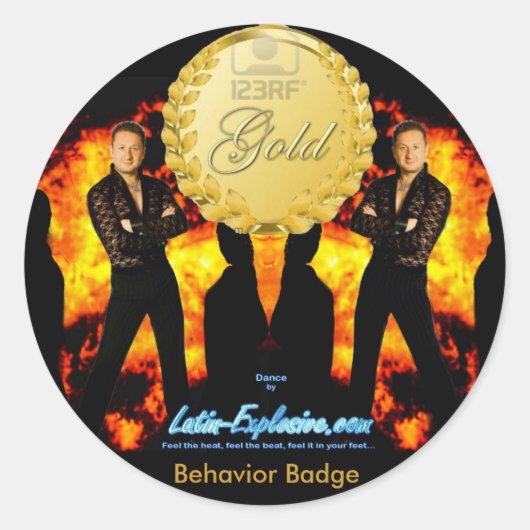 LE Gold Badge Gedrag Sticker (Voorkant)