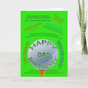Le golf plaisante carte d'anniversaire pour le