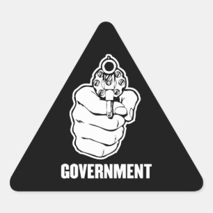 Le gouvernement est autocollant d'avertissement de