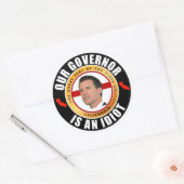 Le gouverneur Newsome est un idiot Sticker rond cl (Enveloppe)