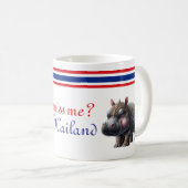 Le gracieux hippopotame thaï, moo deng mug (Devant droit)