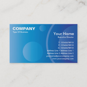 Le gradient bleu entoure le carte de visite EX18