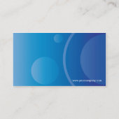 Le gradient bleu entoure le carte de visite EX18 (Dos)