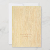 Le grain de bois avec le Faire-part de mariage du  (Dos)