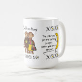 Le GRAND 50 mug banane/singe (Devant droit)