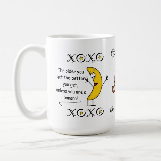 Le GRAND 50 mug banane/singe (Gauche)