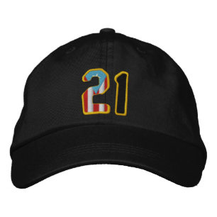 Le grand Casquette de baseball numéro 21 brodé