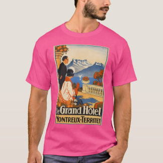 Le Grand Hotel Montreux Territet 1925 beroemd gema T-shirt