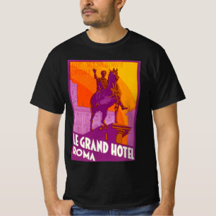 Le Grand Hotel Roma Beeld, Italië, Vintage Reizen T-shirt