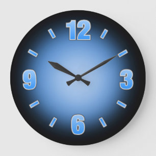 Le grand nombre bleu lu facile se fanent horloge