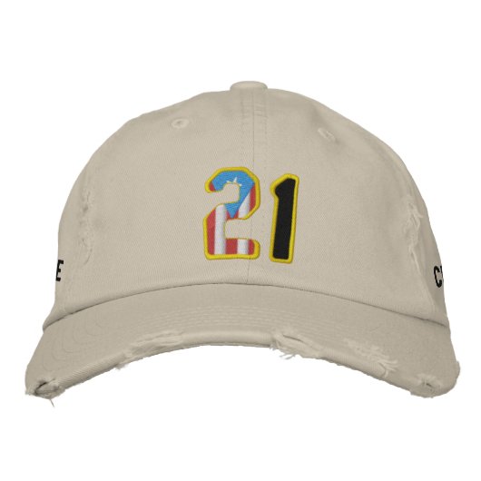 Le grand numéro 21 brodé Casquette en détresse (Devant)