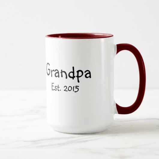 Le grand-papa a établi la tasse 2015 de café (Droite)