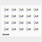 Le grand Sticker blanc rond sortant (Feuille)