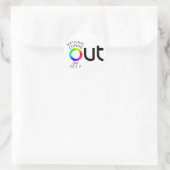 Le grand Sticker blanc rond sortant (Sac)
