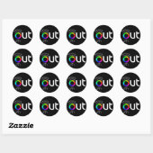 Le grand Sticker noir rond SORT (Feuille)
