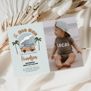 Le grand Surf Carte photo de l'invitation d'annive
