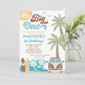 Le grand Surf du garçon Invitation d'anniversaire (Debout devant)