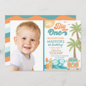 Le grand Surf du Surf Invitation d'anniversaire (Devant / Derrière)