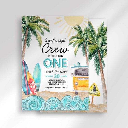 Le grand Surf Invitation d'anniversaire