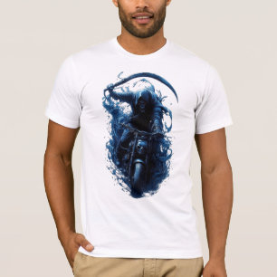 Le Grim Reaper Biker sur un T-shirt moto