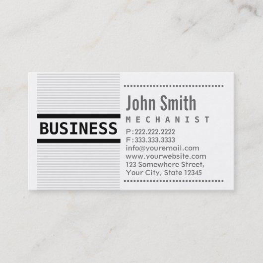 Le gris moderne barre le carte de visite de (Devant)