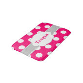 Le gris rose pointille le tapis de bain de (Angle)