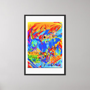 "Le Gros." Art abstrait sur toile fine