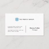 Le groupe Westly | Carte de visite de logos (Dos)