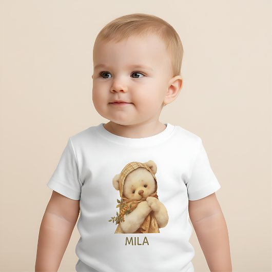 Le haut bébé ours en peluche rétro