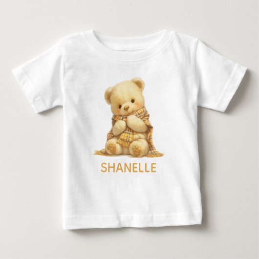 Le haut bébé ours en peluche rétro (Devant)