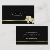 Le Hawaïen blanc fleurit le carte de visite (Devant / Derrière)