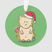 Le hérisson malpropre drôle de Joyeux Noël badine (devant)