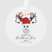 Le héros de la santé Noël 2020 Reindeer en masque (devant)