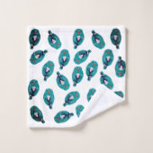 Le hibou bleu (Gant de toilette)