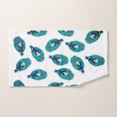 Le hibou bleu (Serviette à main)