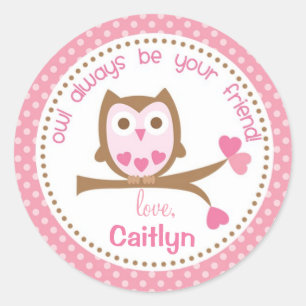 Le hibou que les autocollants de Valentine