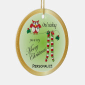 Le hibou vous souhaite un joyeux ornement de Noël (Droite)