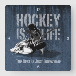 Le hockey c'est la Carré à vie horloge murale