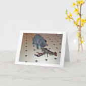 Le homard font la carte cuire au four (Fleur jaune)