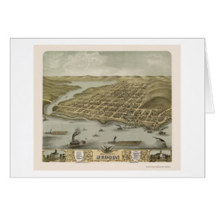 Le Hudson, carte panoramique de WI - 1870