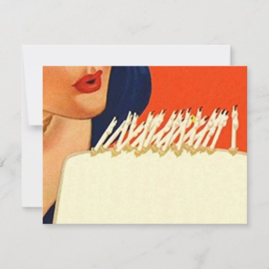 LE INVITATION DU PARTI DE L'ANNIVERSAIRE FÉMININ (Devant)