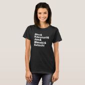 Le Japonais appelle le T-shirt foncé (Devant entier)