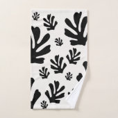 Le Jardin 02 Botanisch Zwart Wit Modern Bladeren Bad Handdoek (Handdoek)